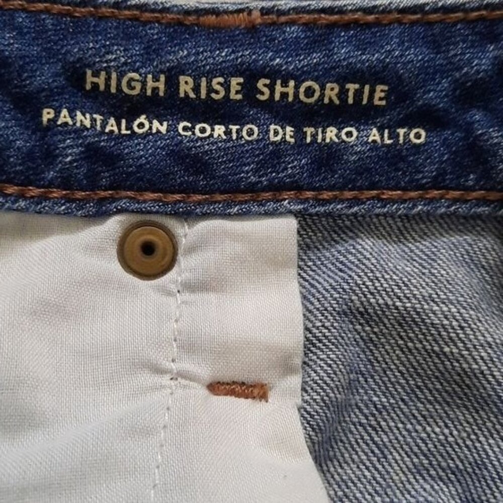 Universal Thread Button Fly High Rise Shortie Jean Shorts Size 14/32R - Picture 4 of 5